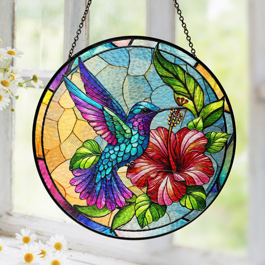 Hummingbird Stained Glass Suncatcher TQN5113NTH