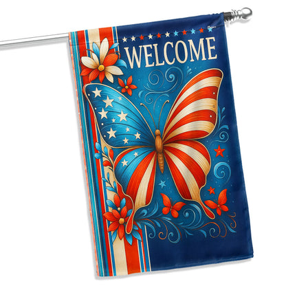 Patriotic Butterfly American Us Flag LHB304HVN