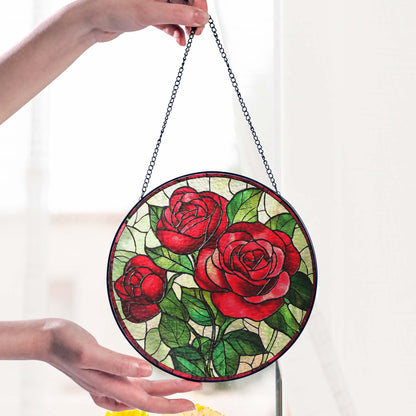 Personalized Birth Month Flowers Stained Glass Suncatcher TQN4882LTH