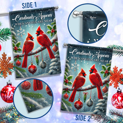 Cardinals Christmas Cardinals Appear When Angels Are Near Flag MLN4308F