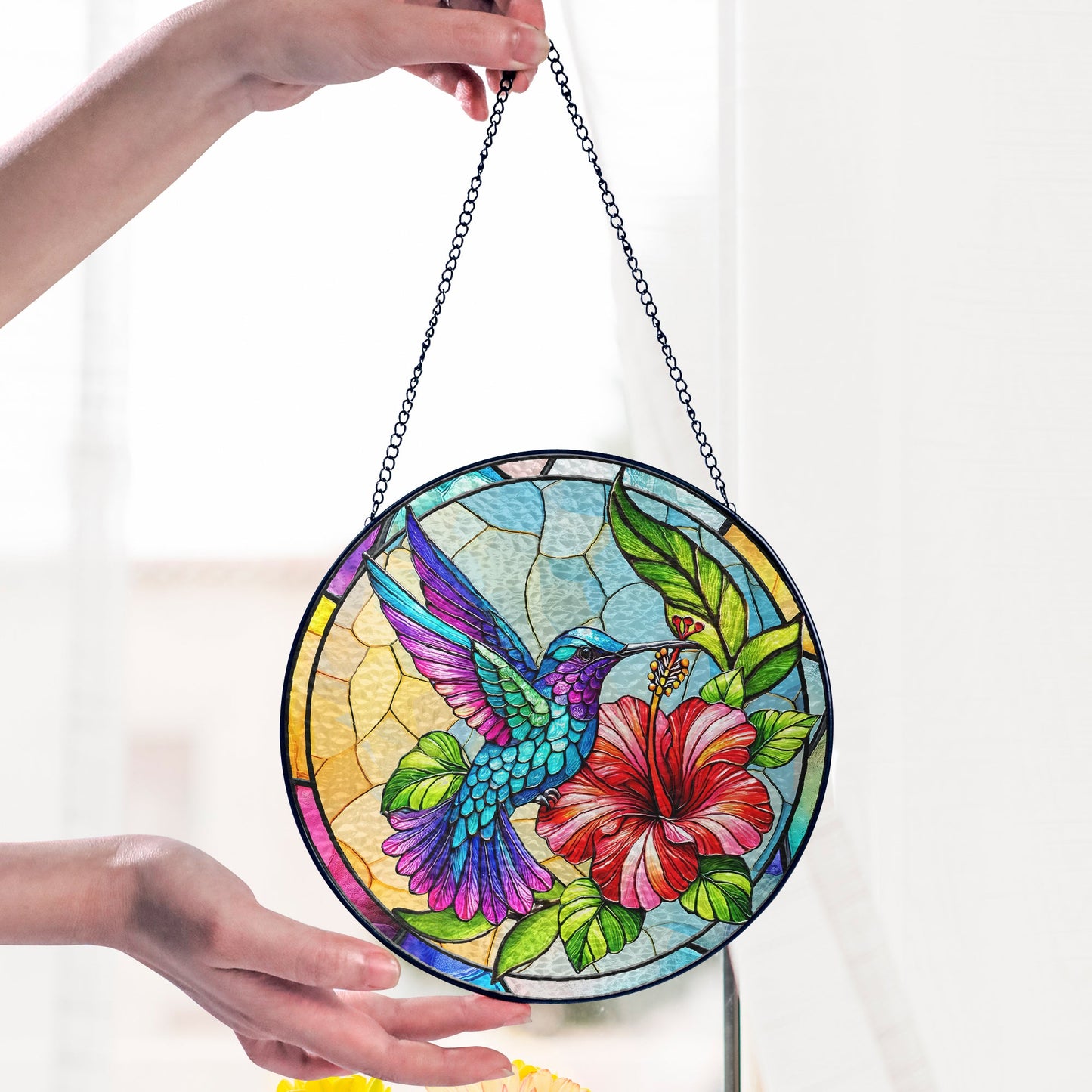 Hummingbird Stained Glass Suncatcher TQN5113NTH