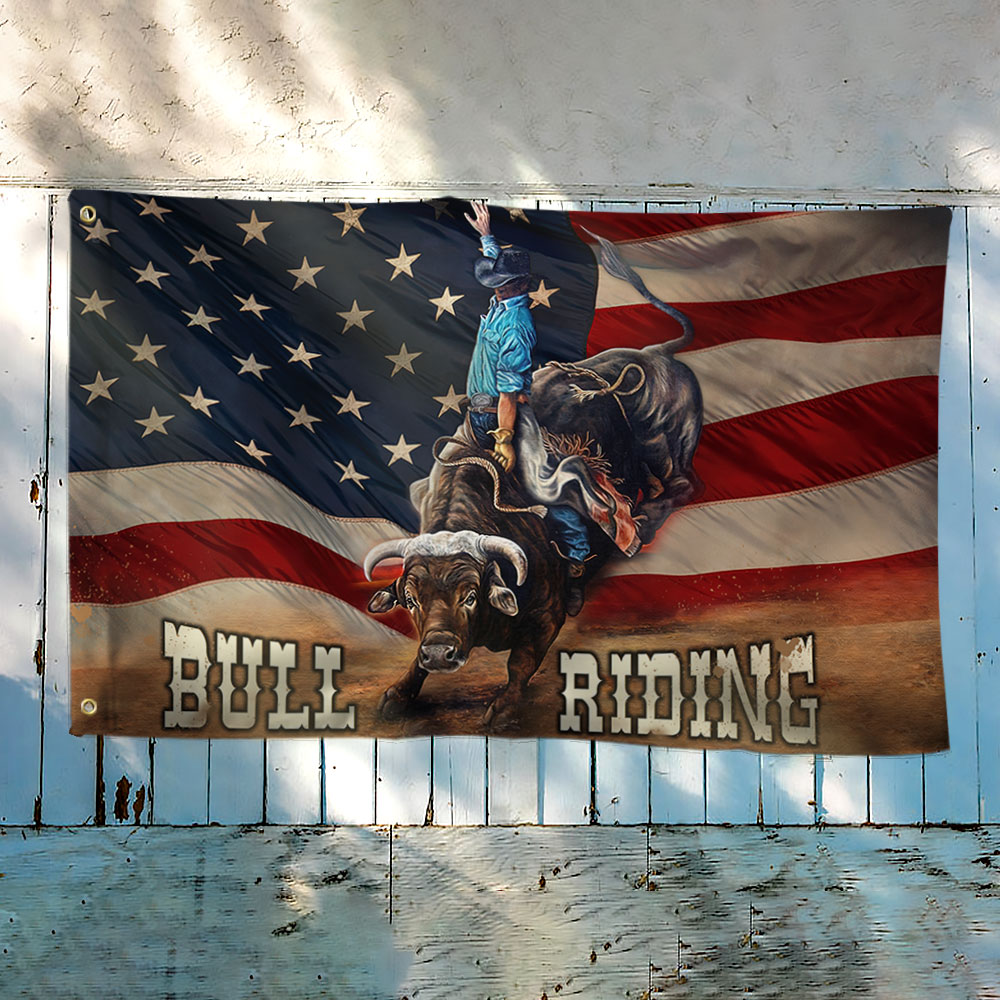 Bull Riding Grommet Flag LHA1749GF