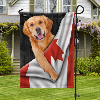 Canadian Dogs Golden Retriever Flag VTM1183TDH