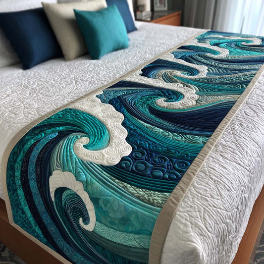 Ocean Quilted Bed Runner NCU0VT255