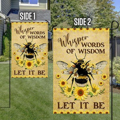 Bee Hippie Flag Whisper Words Of Wisdom Let It Be MLN358F