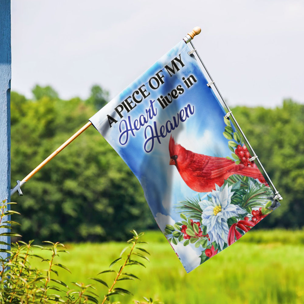 Cardinal A Piece Of My Heart Lives In Heaven Flag MLN1525F