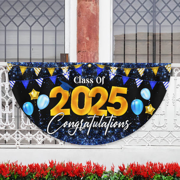 Graduation 2025 Senior Class Of 2025 Non-Pleated Fan Flag TQN5307TNB