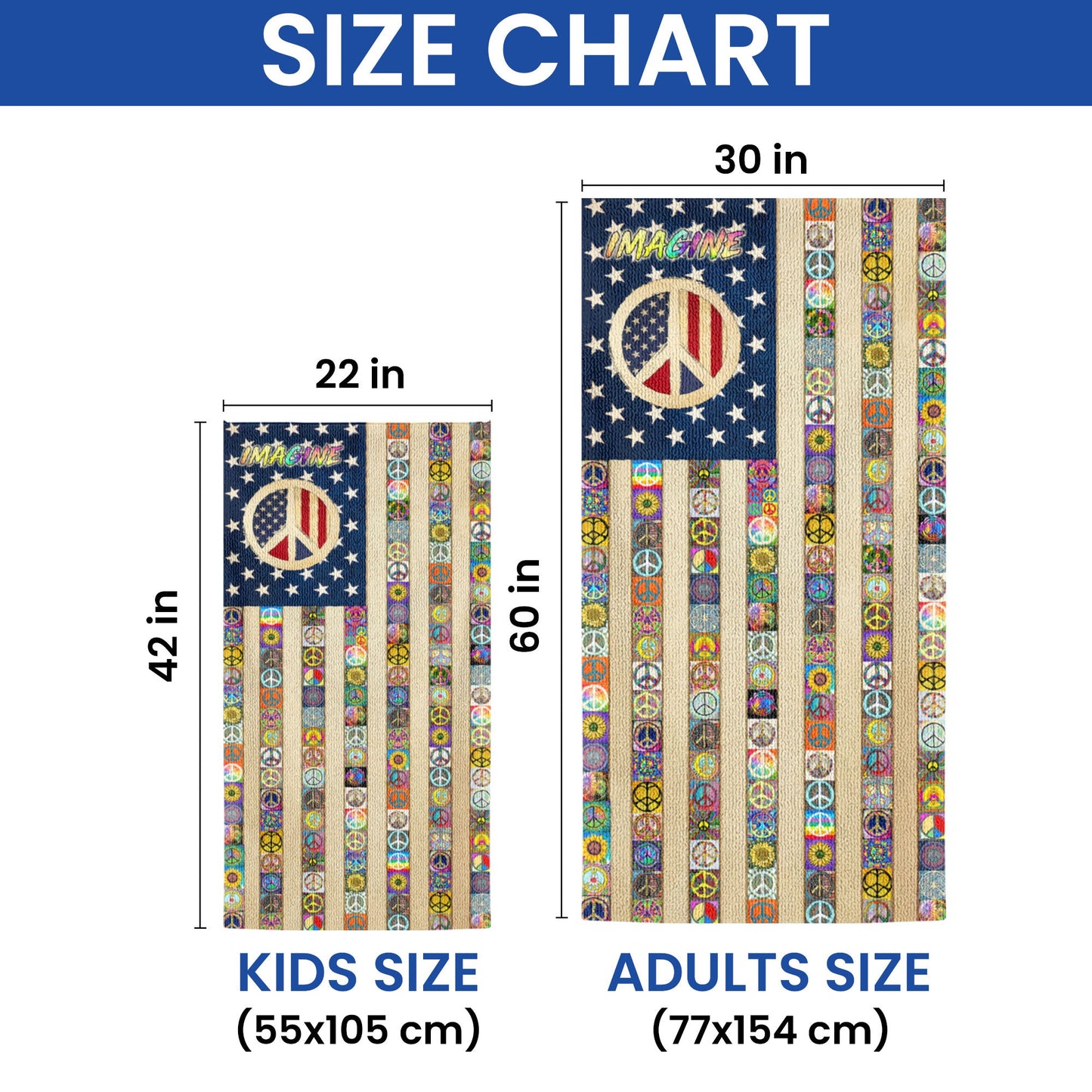 Peace Sign Hippie Beach Towel MLN5762LTH