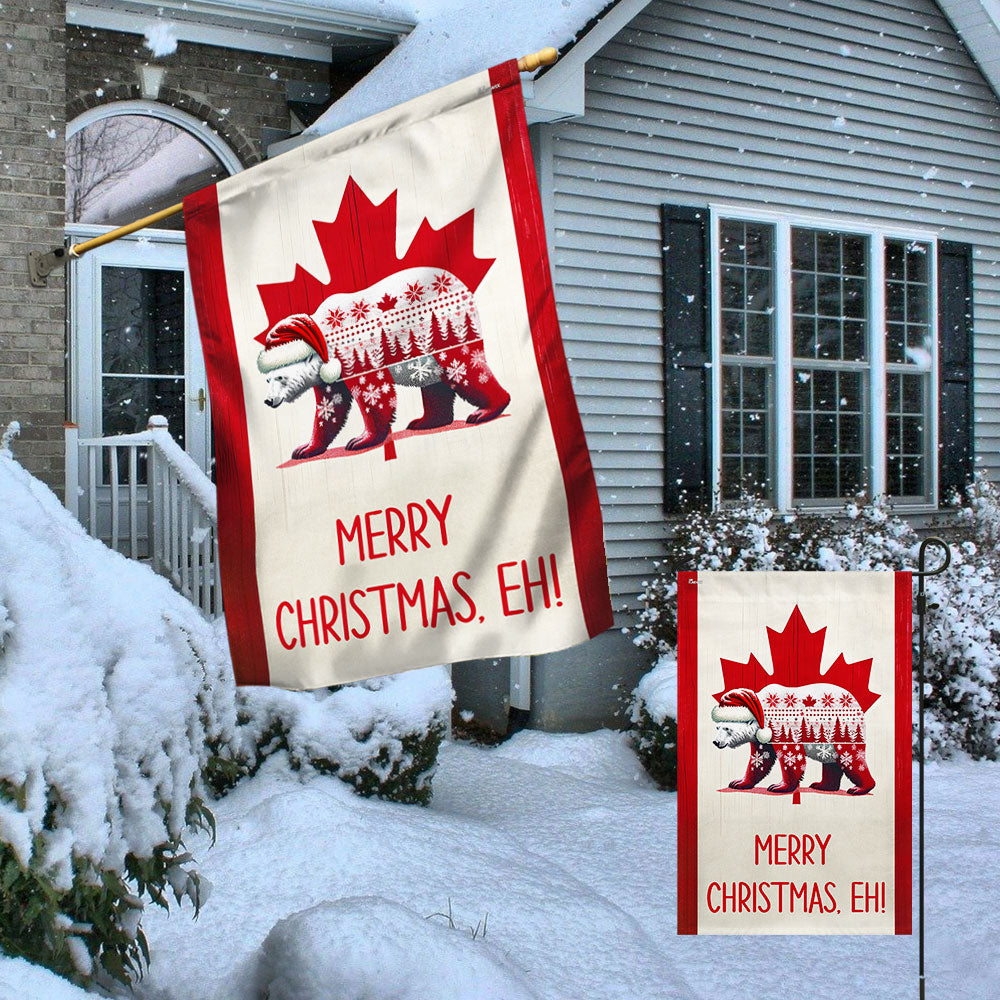 Bear Christmas Canadian Flag TQN2076F