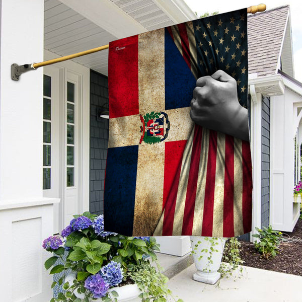 Dominican Republic American US Flag TRN99F
