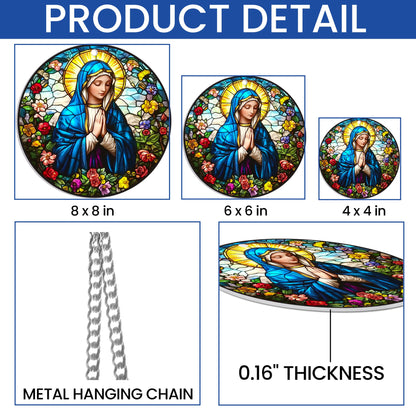 Blessed Virgin Mary Acrylic Suncatcher Hanging Sign VTM976AS