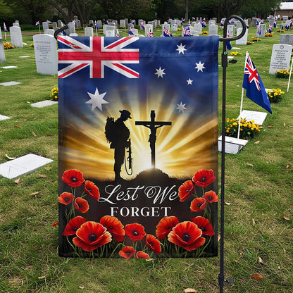 Anzac Day, Remembrance Day Australian Veteran Lest We Forget Flag MLN5173TNB