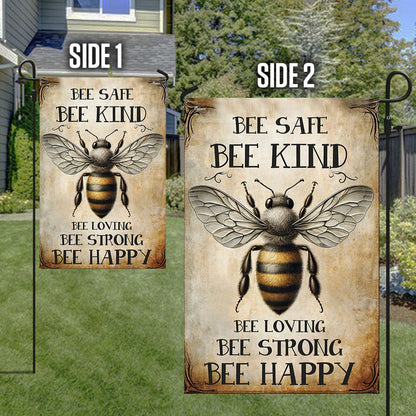 BEE Vintage Flag Bee Strong Bee Happy Bee Kind MLN2965F
