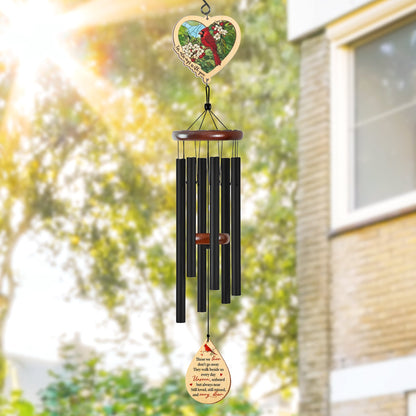 Cardinal Memorial Wind Chimes 32in - Bereavement Gift for Loss of Mom, Dad, or Friend