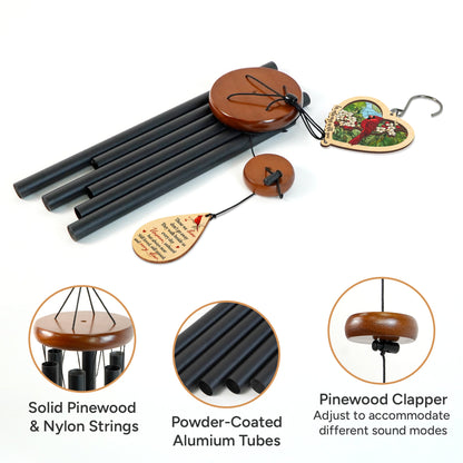 Cardinal Memorial Wind Chimes 32in - Bereavement Gift for Loss of Mom, Dad, or Friend