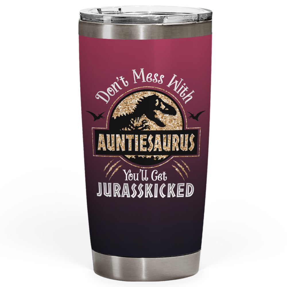 Auntiesaurus Tumbler Funny Gifts For Aunt 20oz Tumbler
