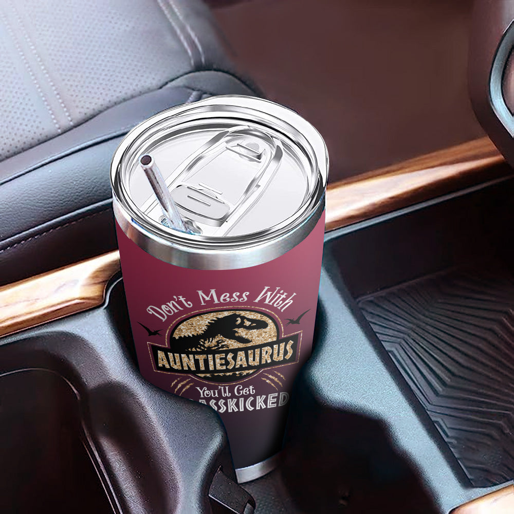 Auntiesaurus Tumbler Funny Gifts For Aunt 20oz Tumbler