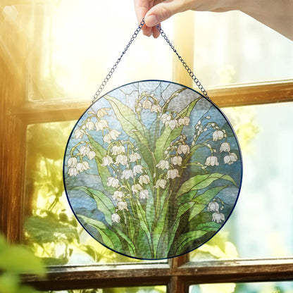 Lily of Valley Flower Stained Glass Suncatcher MLN4820TDH
