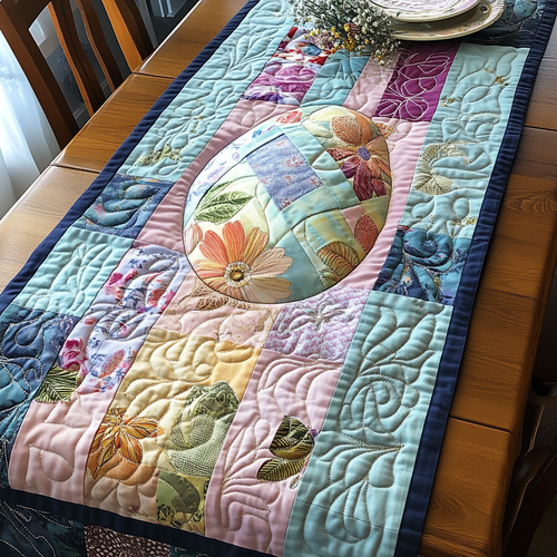 Pastel Parade Quilted Table Runner NCU0DV4291