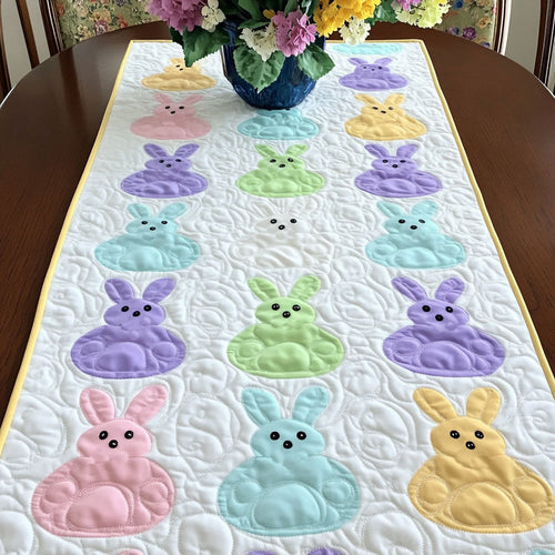 Pastel Peeps Parade Quilted Table Runner NCU0NT5067