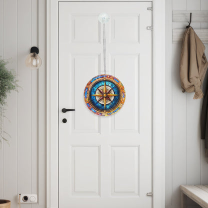 Nautical Compass Acrylic Suncatcher Window Hanging VTM733PN