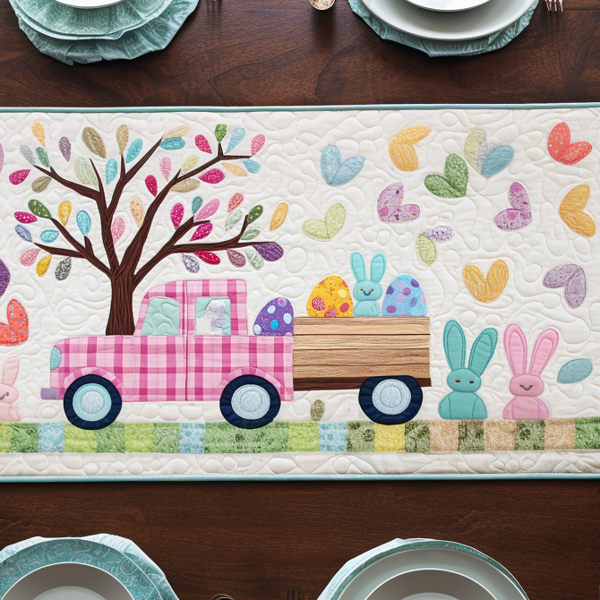 Peep Sprinkles Quilted Table Runner NCU0DV4296
