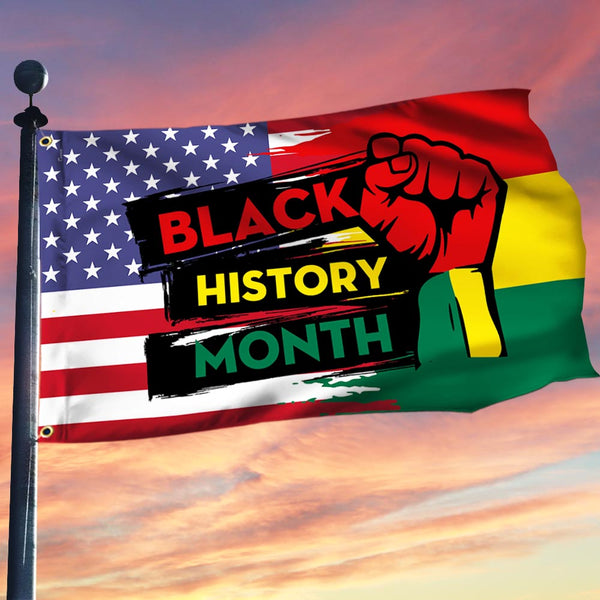 Black History Month. African American Grommet Flag THH3742GF