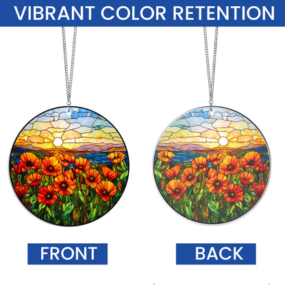 California Poppies Acrylic Suncatcher Hanging Sign Gift For California VTM985AS