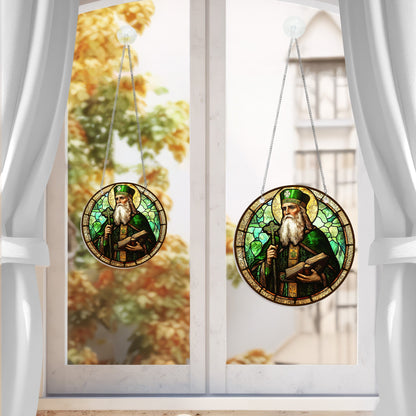 Saint Patrick St. Patrick's Day Suncatcher Acrylic Hanging Sign MLN5009AS