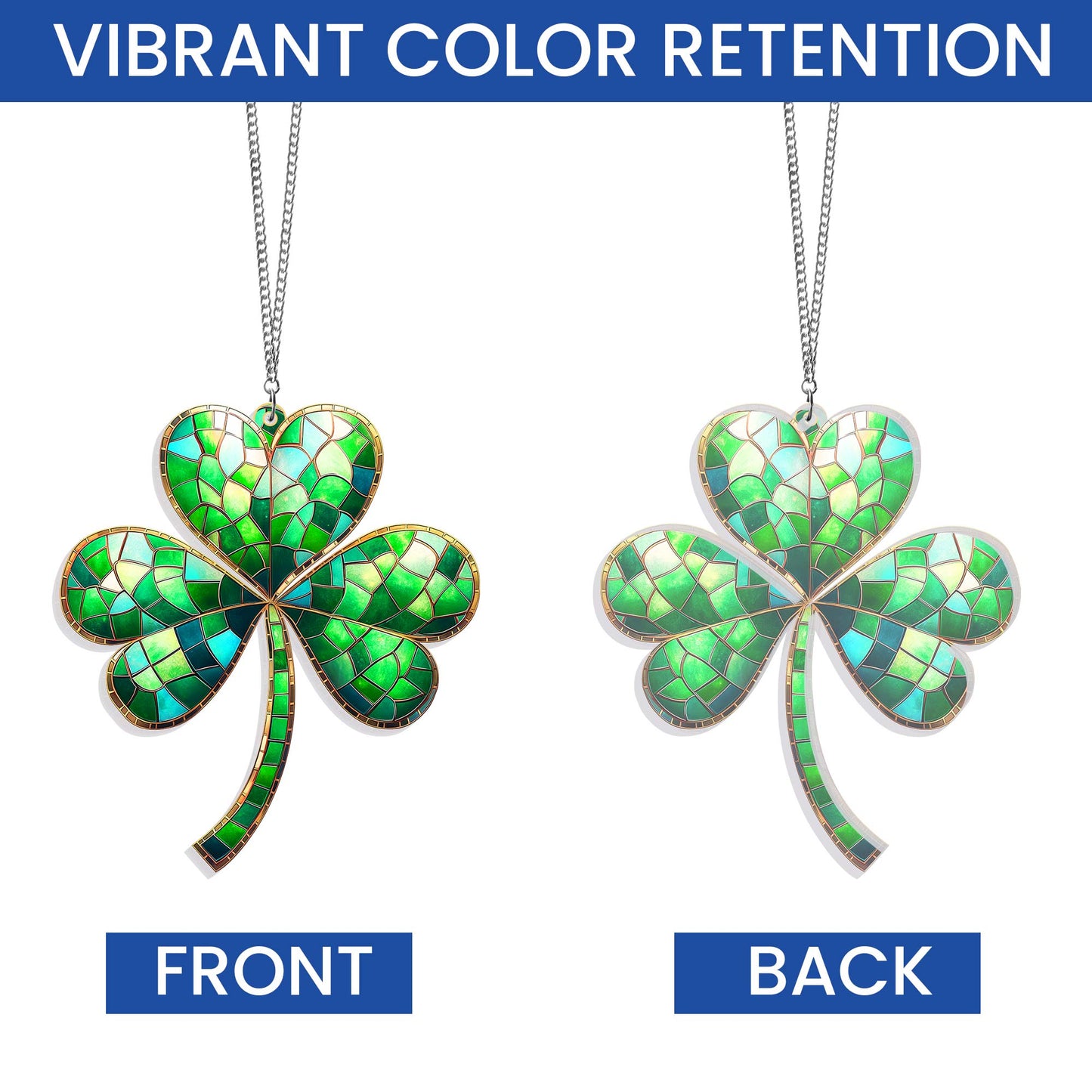 Shamrock Irish Green Clover St. Patrick's Day Ireland Suncatcher Hanging Window TQN5552TDH