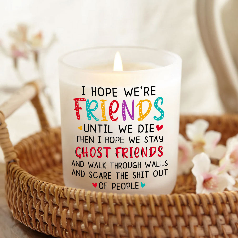 Best Friends Candle Funny Ghost Friends Gifts Lavender Vanilla 10oz Candle Cup