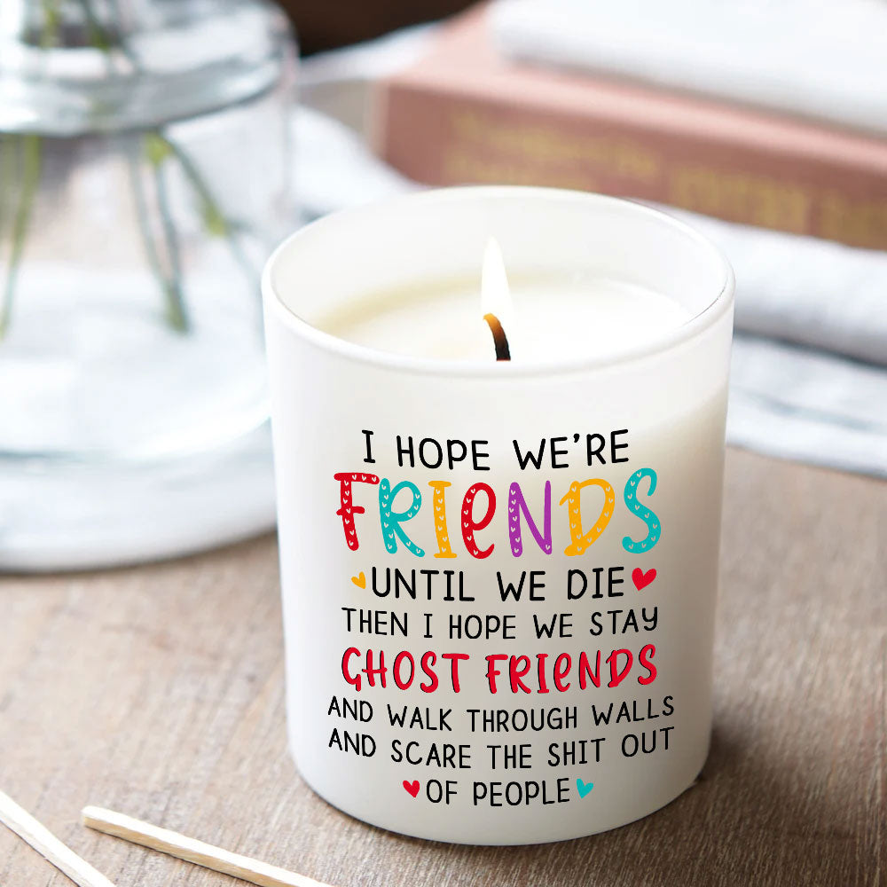 Best Friends Candle Funny Ghost Friends Gifts Lavender Vanilla 10oz Candle Cup