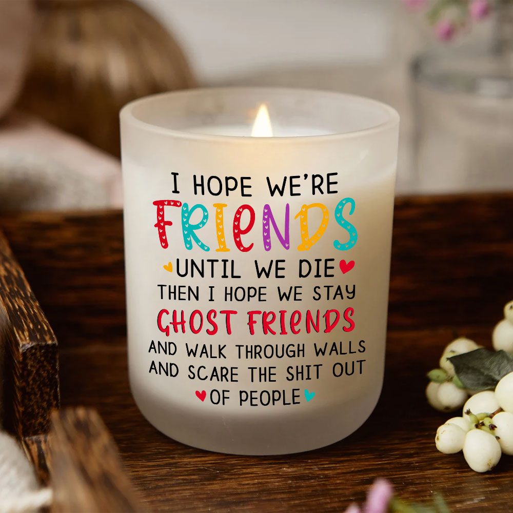 Best Friends Candle Funny Ghost Friends Gifts Lavender Vanilla 10oz Candle Cup