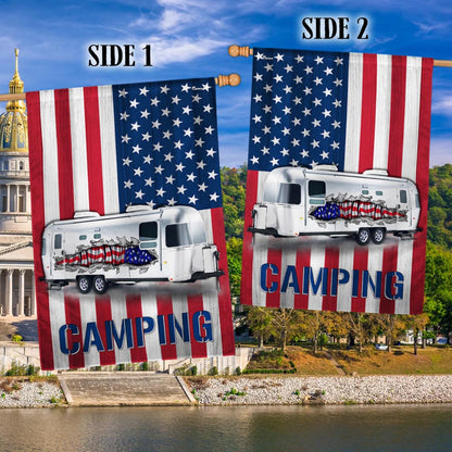 Camping Trailer US Flag MLN1590F