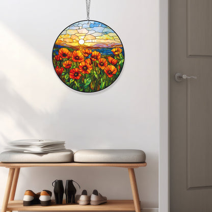 California Poppies Acrylic Suncatcher Hanging Sign Gift For California VTM985AS