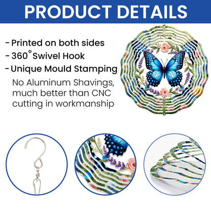 Spring Floral Butterfly Wind Spinner TPT2612TNB