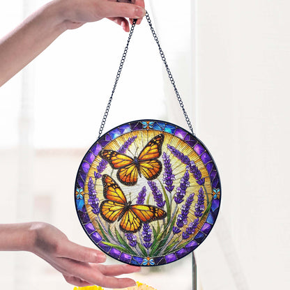 Butterfly Stained Glass Butterflies Decor QTR1083PMN