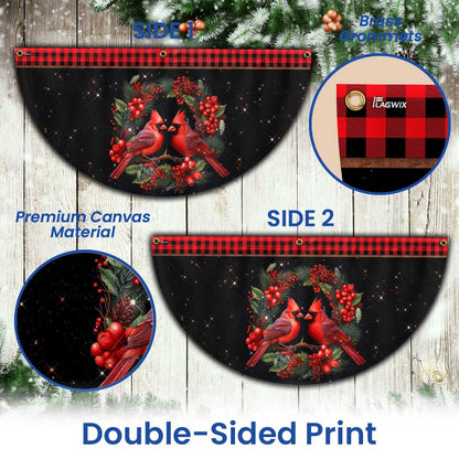 Cardinal Merry Christmas Non-Pleated Fan Flag TQN3753FL