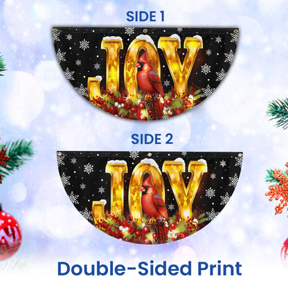 Cardinal Christmas Joy To The World Solar Led Fan Flag
