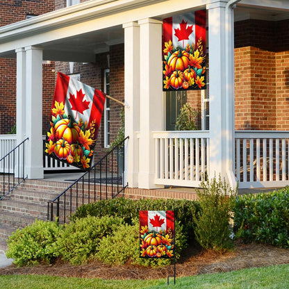 Autumn Pumpkins Canadian Fall Flag MLN3750F