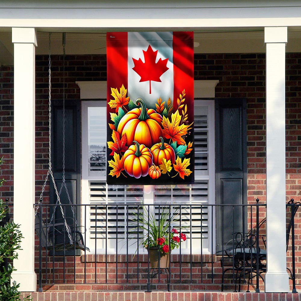 Autumn Pumpkins Canadian Fall Flag MLN3750F