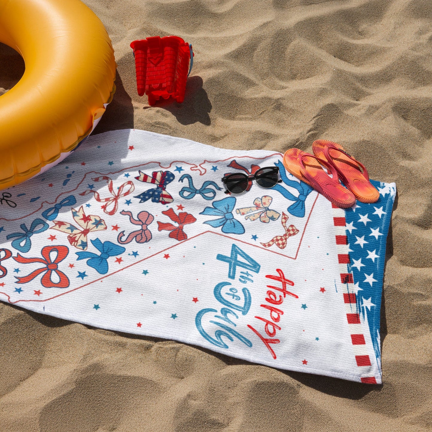 American States Califonia Happy 4th of july Beach Towel THR89DTD