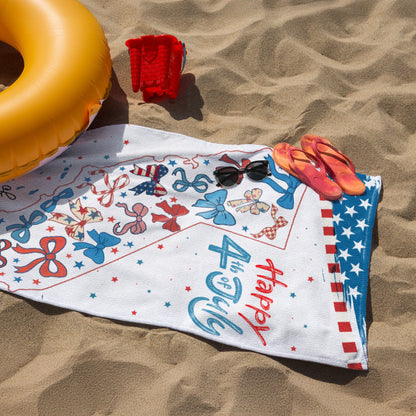 American States Califonia Happy 4th of july Beach Towel THR89DTD