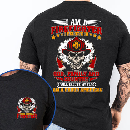 Proud American Firefighter T-Shirt TPT2696NGT