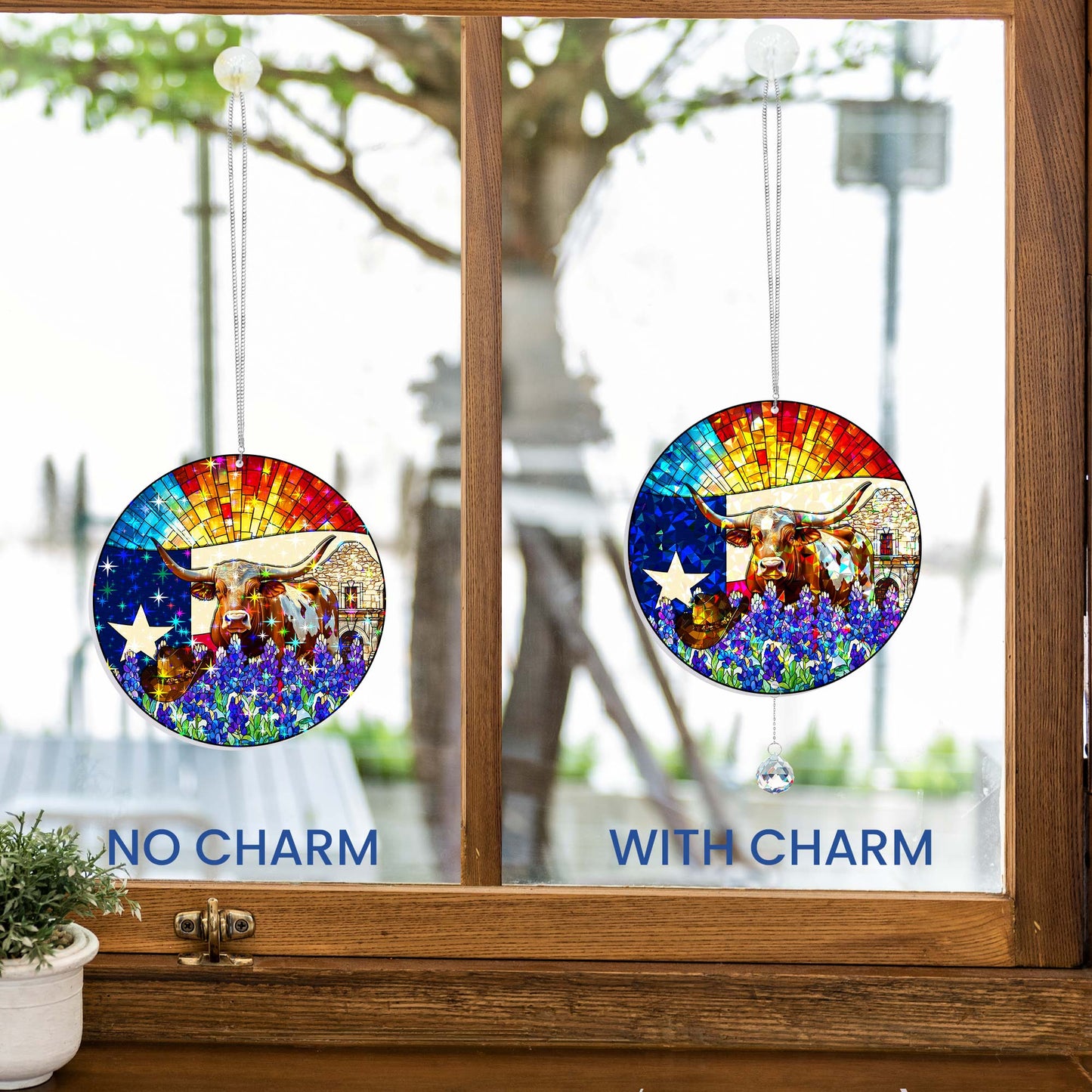 Texas Lone Star Hologram Window Hanging VTM1523NGT