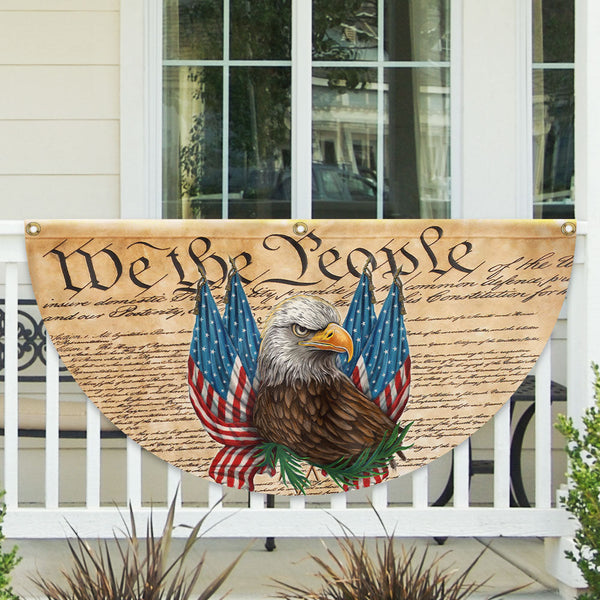 Flagwix American Flag - Majestic We The People Patriotic Eagle American Flag (Non-Pleated) TQN2920FL