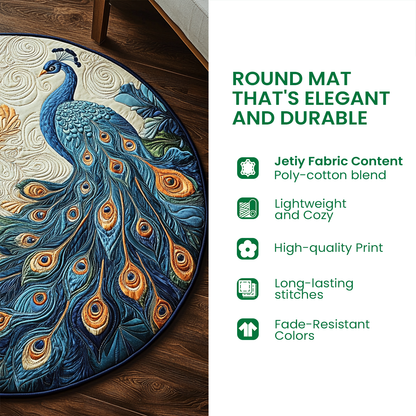 Pumpkin Shadow Quilted Round Mat NCU0VL2875