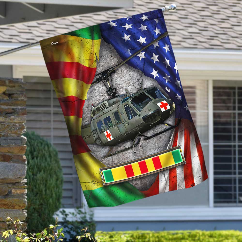 MedEvac Helicopter Never Forget Vietnam War Flag DBD2687Fv3