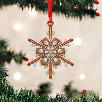Baseball Custom- Shaped Ornament Snow Flake NNT137O