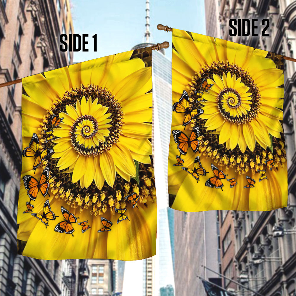 Beautiful Sunflower Home Sweet Home Flag TQN263F